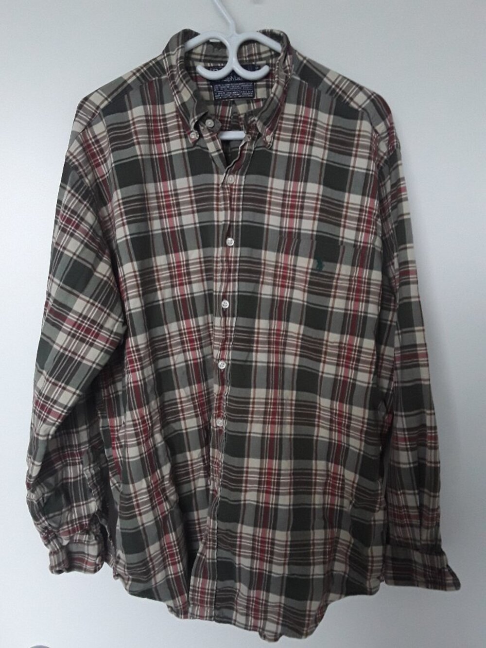 Polo Ralph Lauren Men’s Plaid Shirt XL – Made in Canada – 100% Cotton